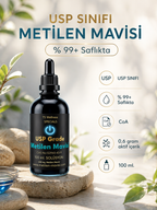 Metilen Mavisi USP Grade 100 ml — %99+ Saflıkta, CoA Sertifikalı