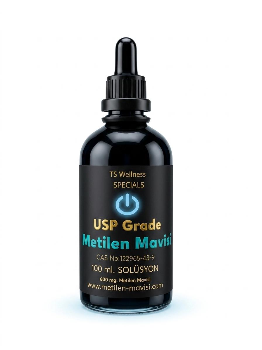 TS Wellness USP Grade Metilen Mavisi 100 ml cam şişe